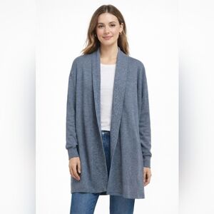 GAP Women's Heather Blue Open Front Cardigan Sz L